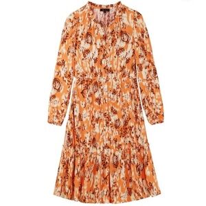 Women’s FRYE Ruffle Neck Front Button Dress- size medium